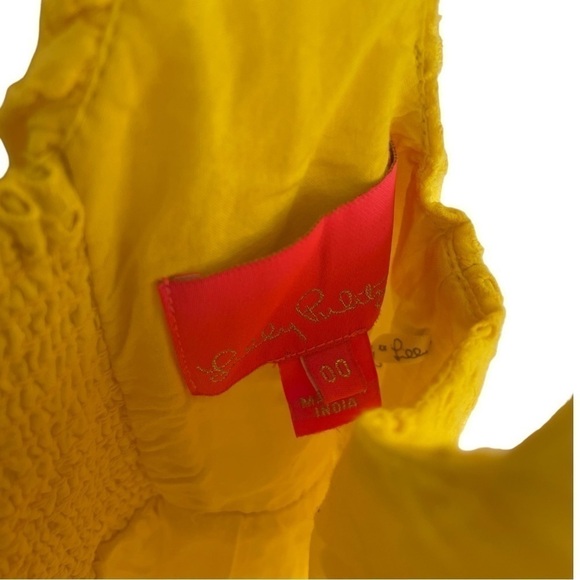 New! Lilly Pulitzer Asteria Eyelet Babydoll Dress in Resort Yellow‎ - Picture 9 of 11